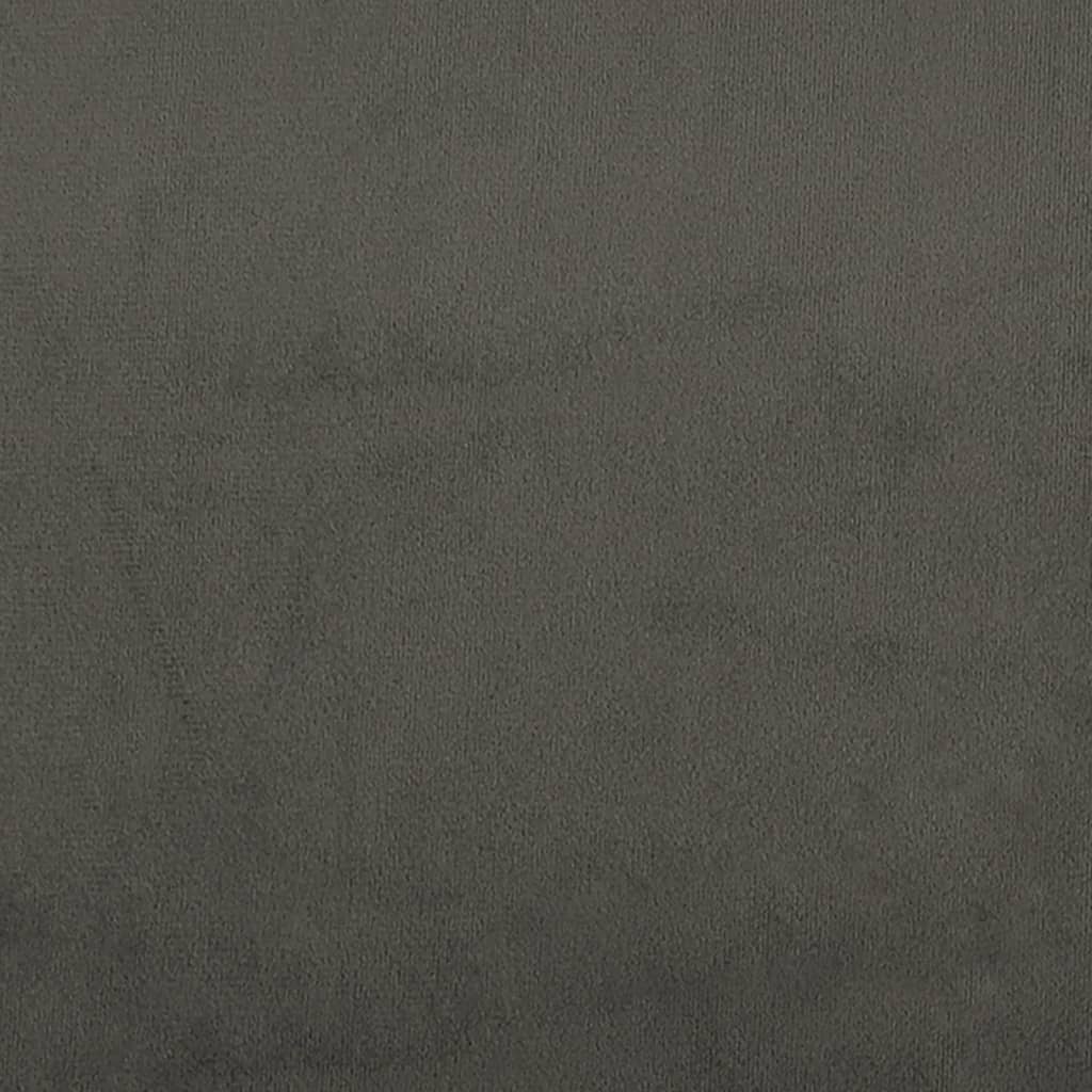 vidaXL Banco de terciopelo gris oscuro 70x30x30 cm