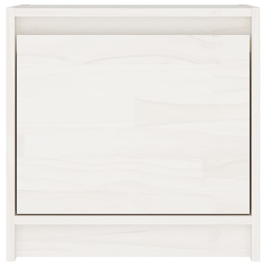 vidaXL Mesita de noche madera maciza de mango blanco 40x30,5x40 cm