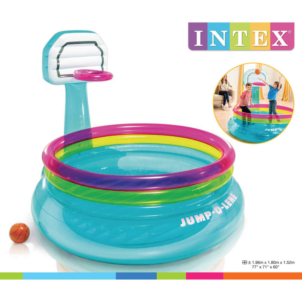 Intex Piscina inflable con canasta Jump O-Lene PVC