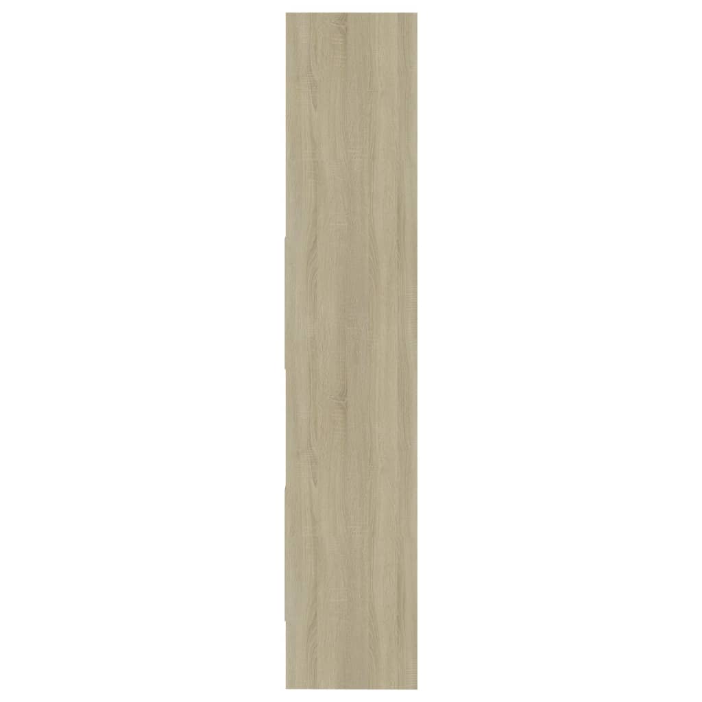 vidaXL Estantería de madera contrachapada blanco y roble 40x35x180 cm