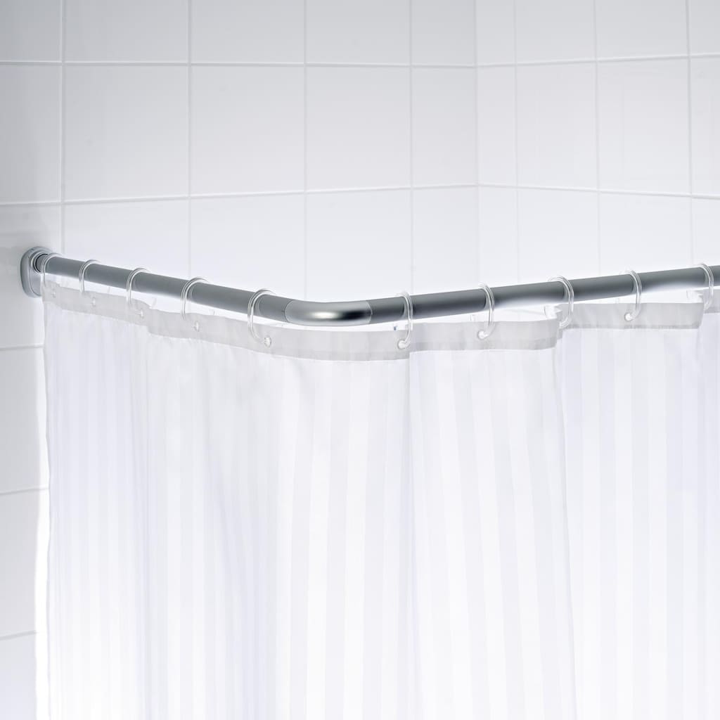 RIDDER Barra de cortina de ducha de esquina universal 90x90x2,5 cm