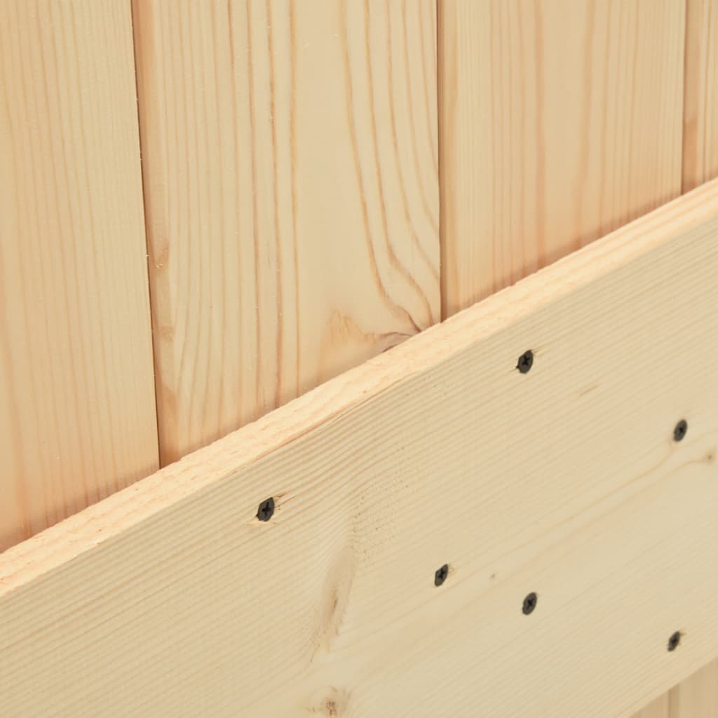 vidaXL Puerta corredera con herrajes madera maciza de pino 70x210 cm