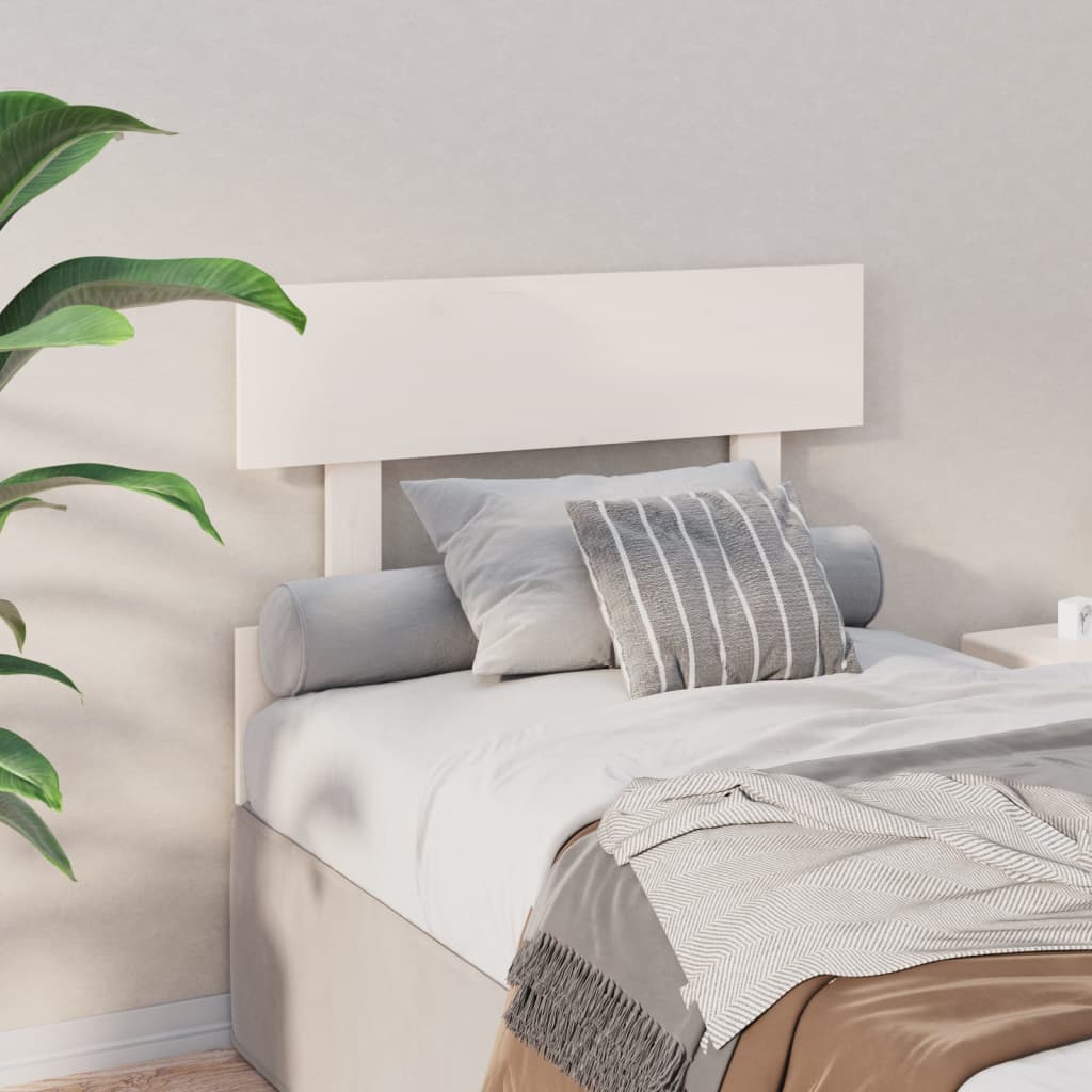 vidaXL Cabecero de cama madera maciza de pino blanco 93,5x3x81 cm