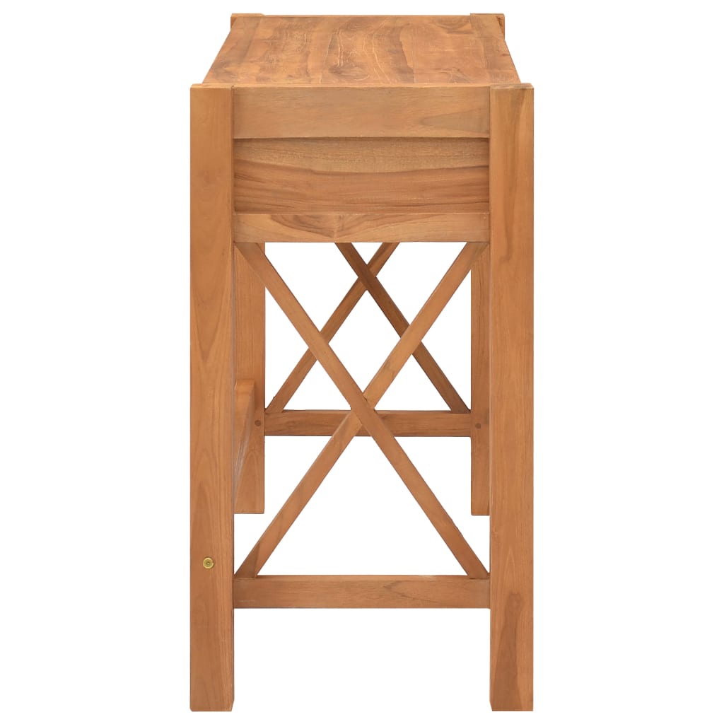 vidaXL Escritorio con 2 cajones madera de teca 100x40x75 cm