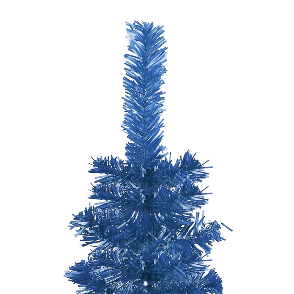 vidaXL Árbol de Navidad delgado azul 120 cm