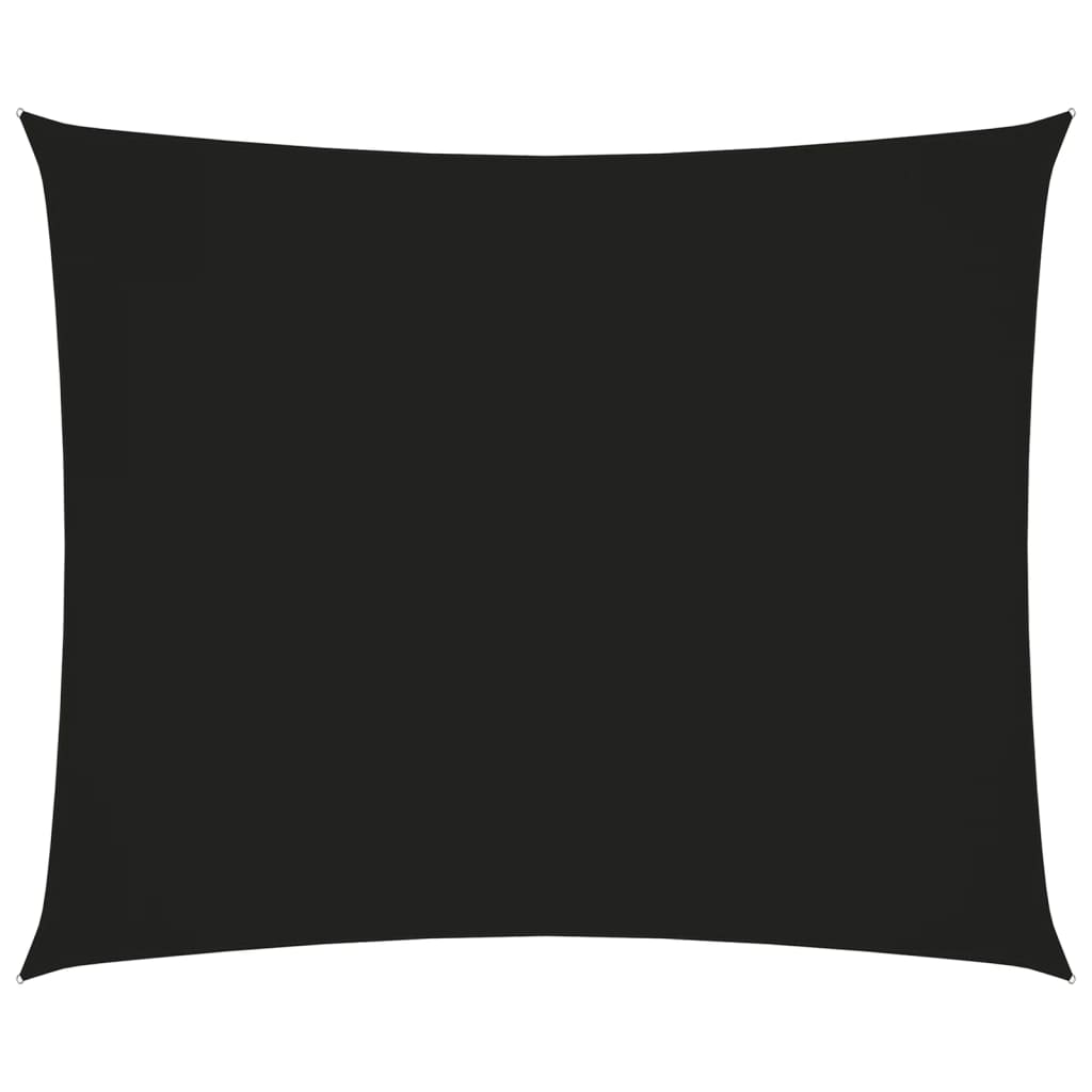 vidaXL Toldo de vela rectangular tela Oxford negro 3,5x4,5 m