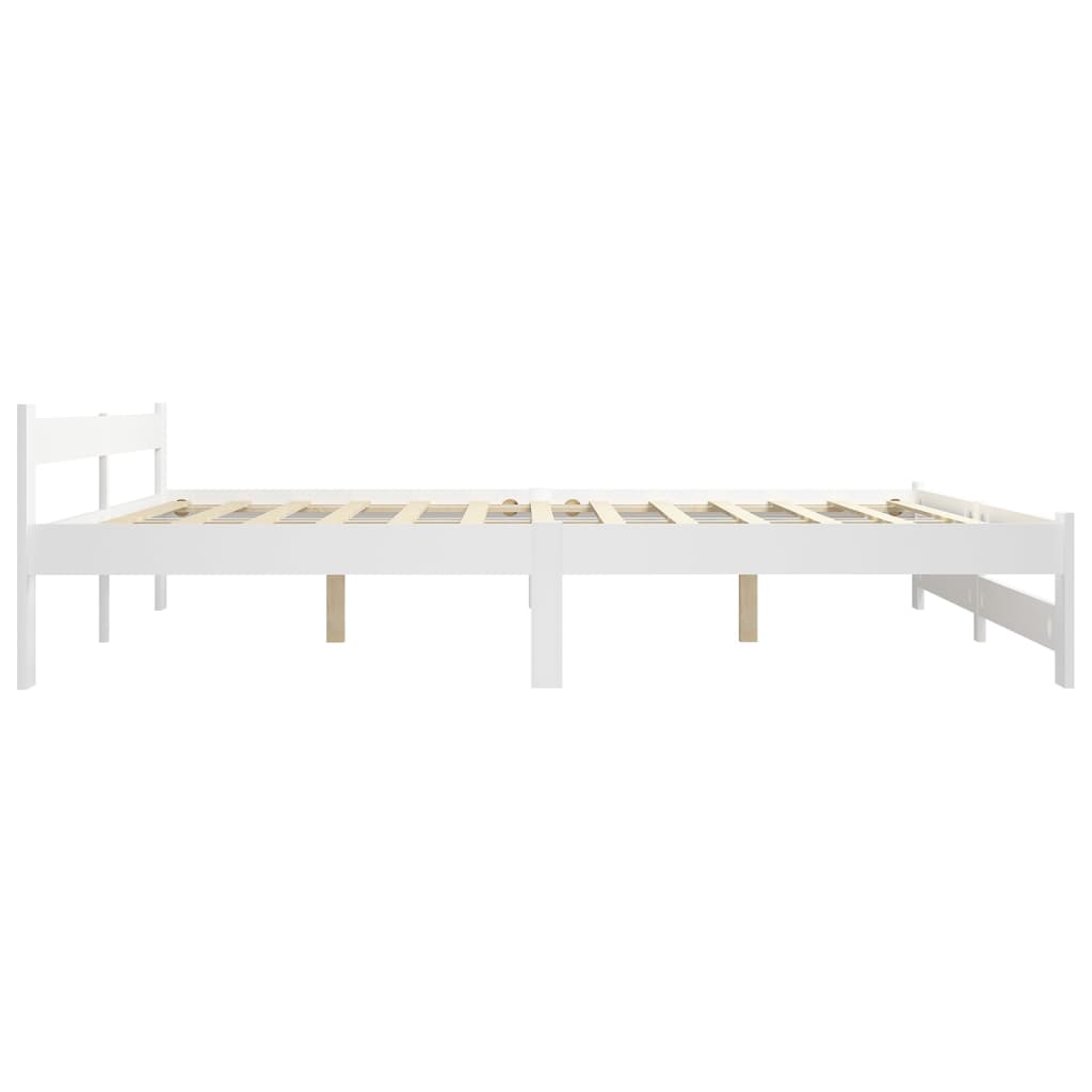vidaXL Estructura de cama madera maciza de pino blanca 180x200 cm