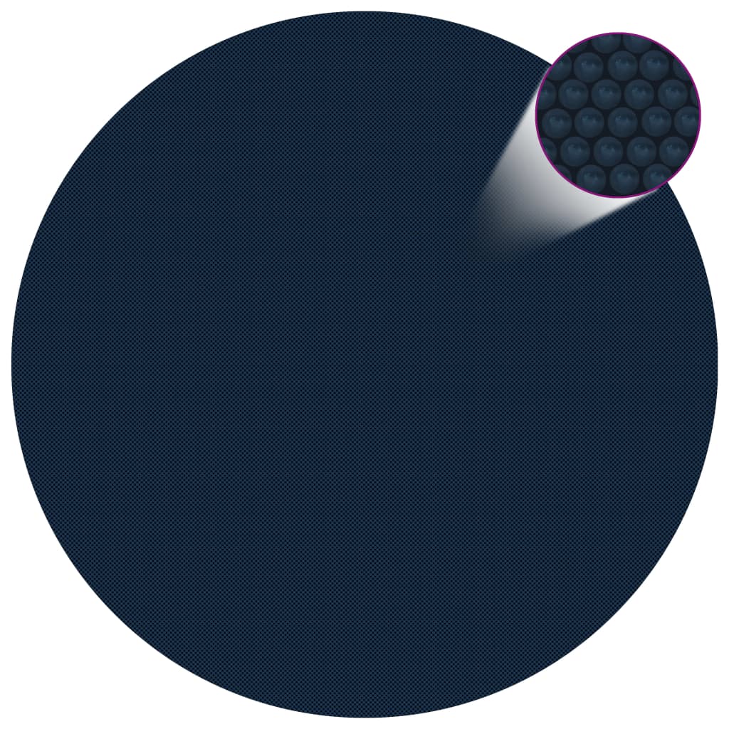 vidaXL Cubierta solar de piscina de PE flotante negro y azul 210 cm