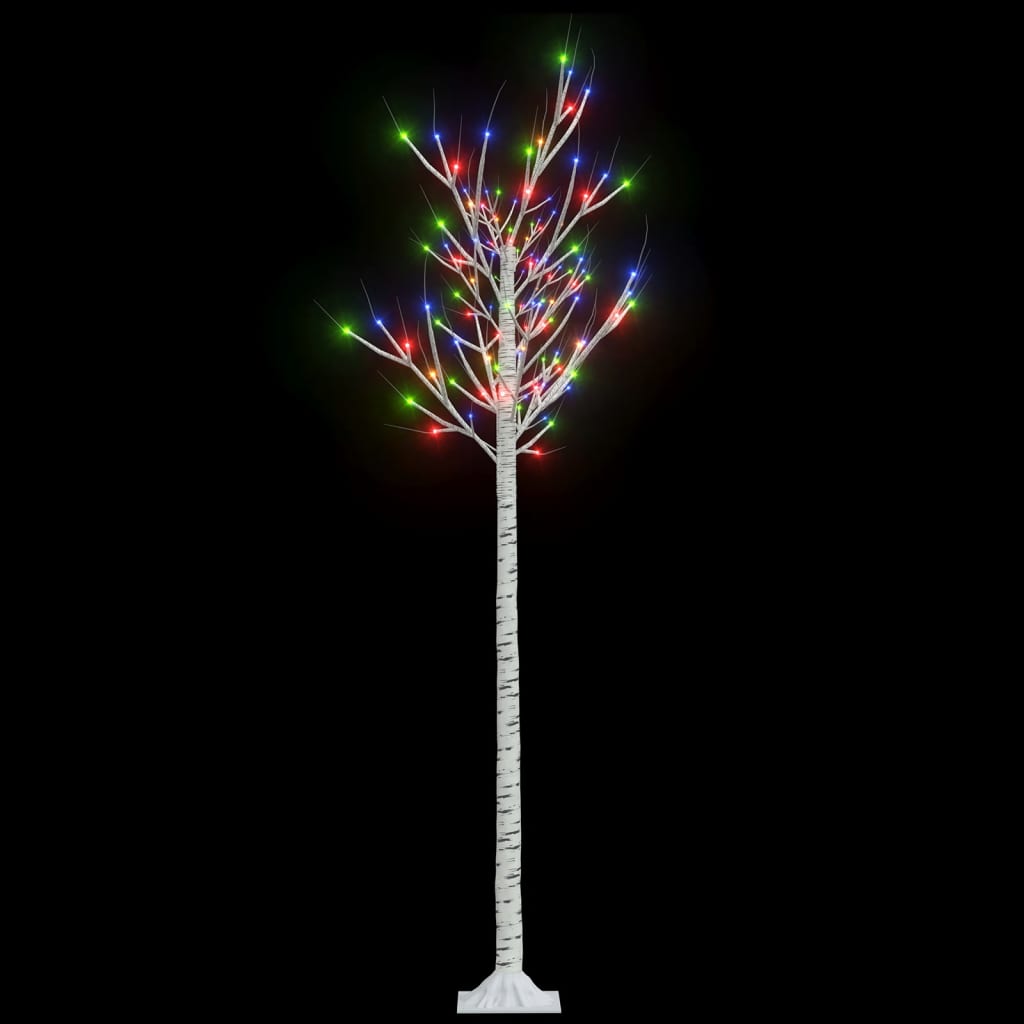 vidaXL Árbol de Navidad LED de colores sauce interior exterior 1,8 m