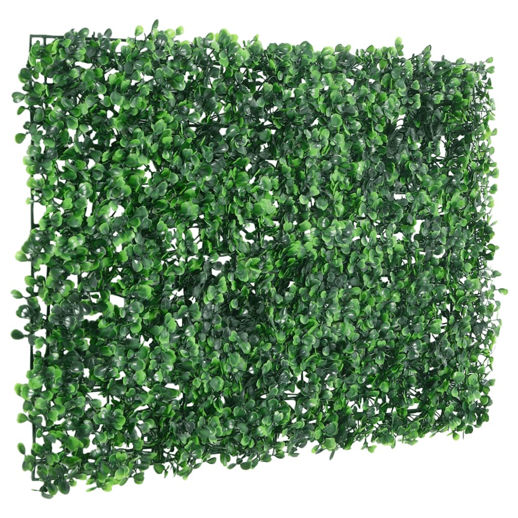  vidaXL Valla de hojas de arbusto artificial 6 uds verde 40x60 cm