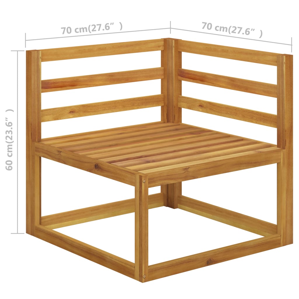 vidaXL Juego de muebles jardín 5 pzas con cojines madera maciza acacia