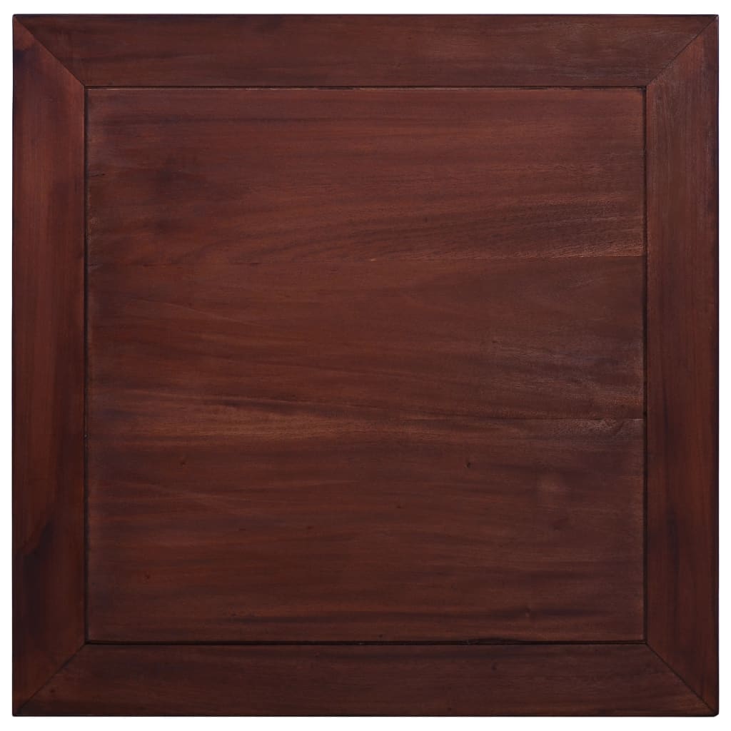 vidaXL Mesa de centro clásica madera maciza caoba marrón 68x68x30 cm
