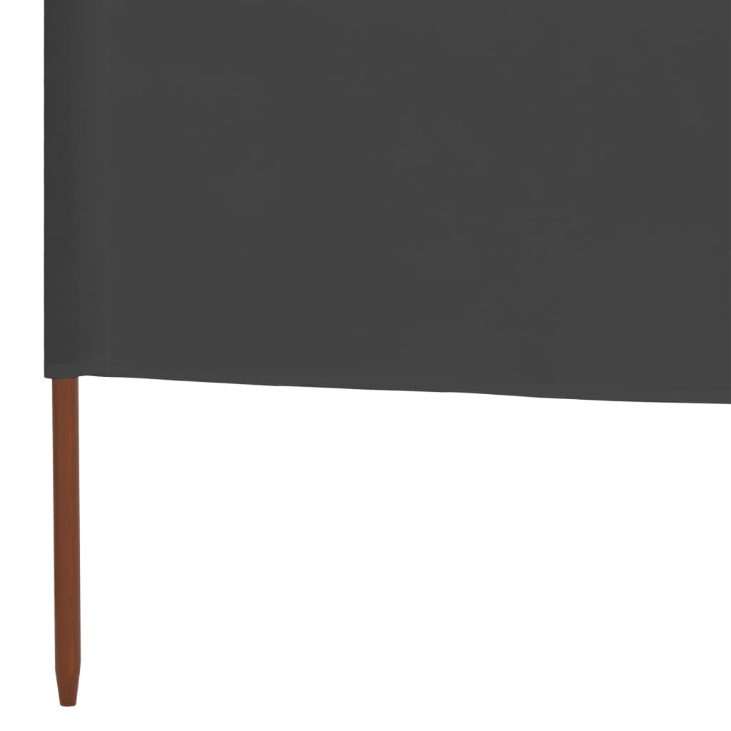 vidaXL Paravientos de playa de 6 paneles tela gris antracita 800x160cm