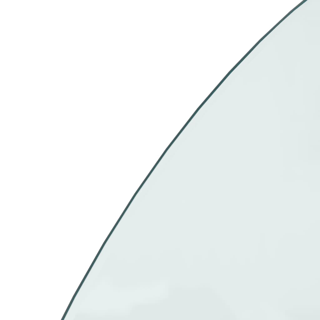 vidaXL Placa de vidrio para chimenea semicircular 1200x600 mm