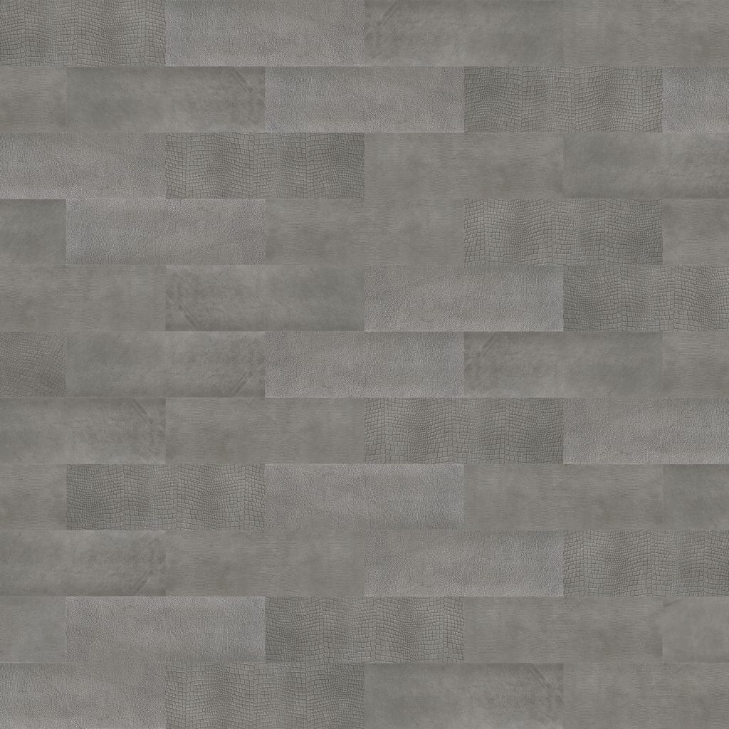 WallArt Paneles de pared de cuero Lyttelton gris azulado 16 piezas