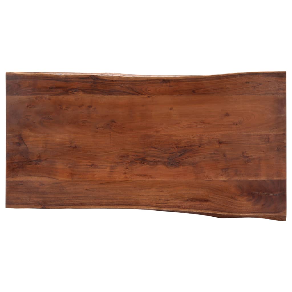 vidaXL Mesa de centro borde natural madera maciza acacia 115x60x40 cm