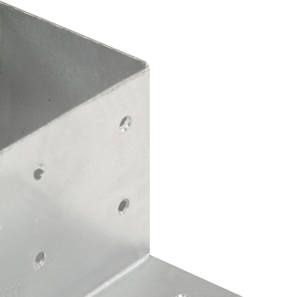 vidaXL Conector de postes en forma de L metal galvanizado 81x81 mm
