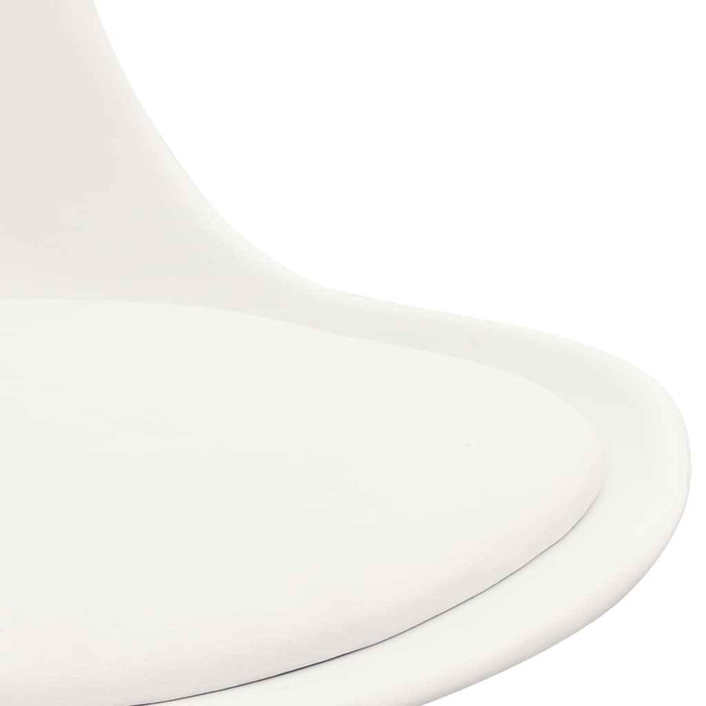 vidaXL Silla de oficina de cuero sintético blanco