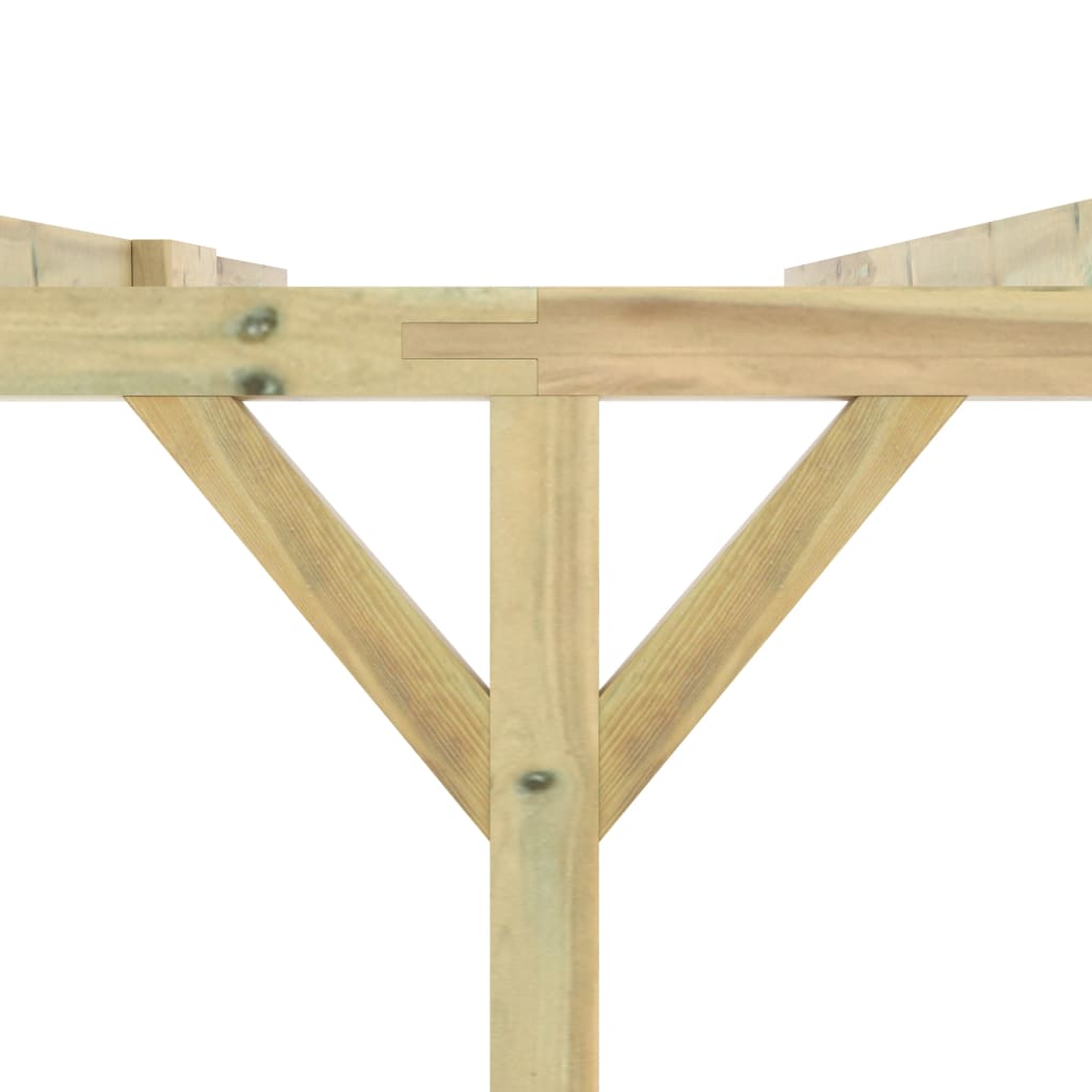 vidaXL Pérgola cobertizo de madera 4x3x2,1 m