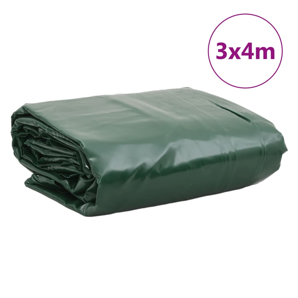 vidaXL Lona verde 3x4 m 650 g/m²