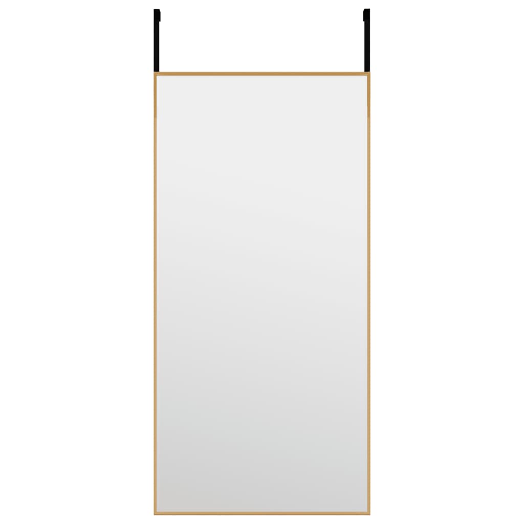 vidaXL Espejo de puerta cristal y aluminio negro 30x60 cm