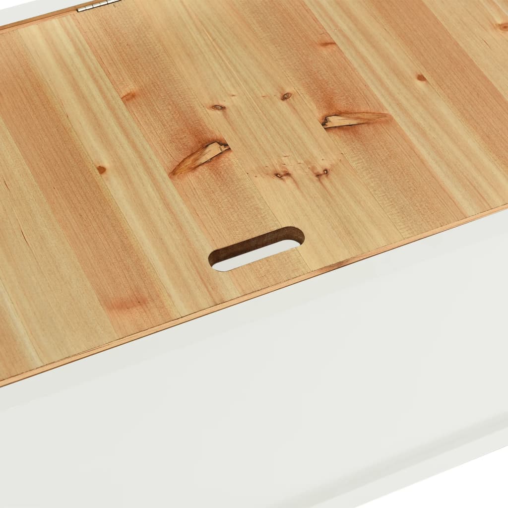 vidaXL Banco madera maciza abeto blanco 107x45x75,5 cm