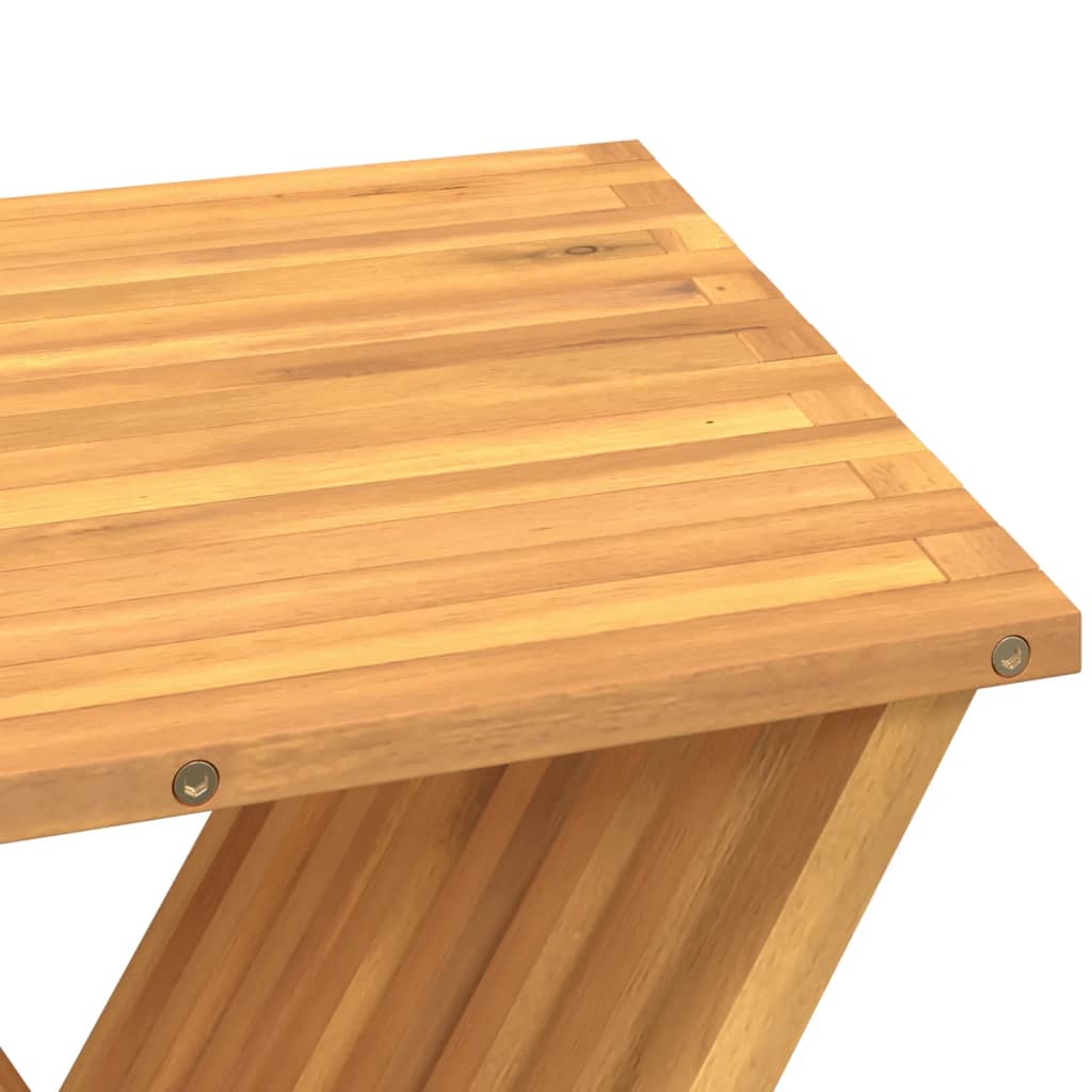 vidaXL Taburete plegable madera maciza de teca 40x32,5x70 cm
