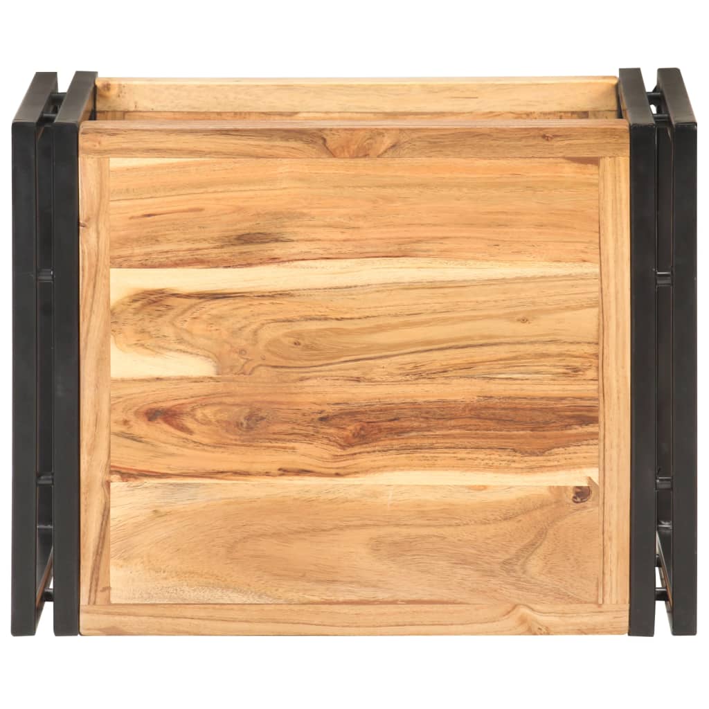 vidaXL Mesa auxiliar de madera maciza de acacia 40x30x40 cm