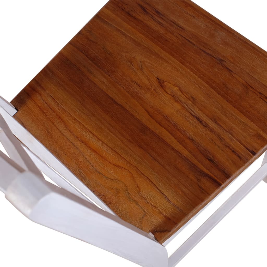 vidaXL Sillas de comedor 4 unidades madera maciza de teca y caoba