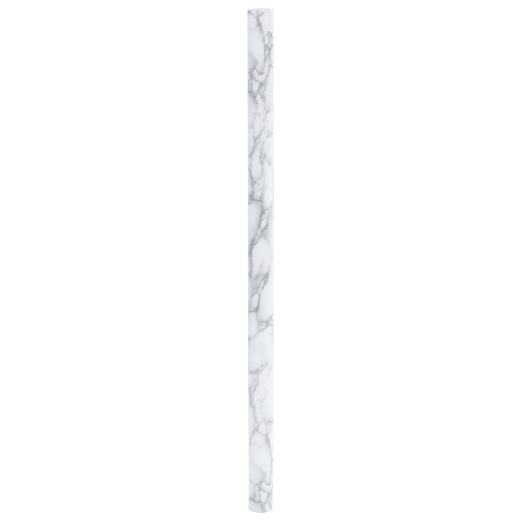 vidaXL Pegatinas de mueble autoadhesivas PVC blanco mármol 90x500 cm