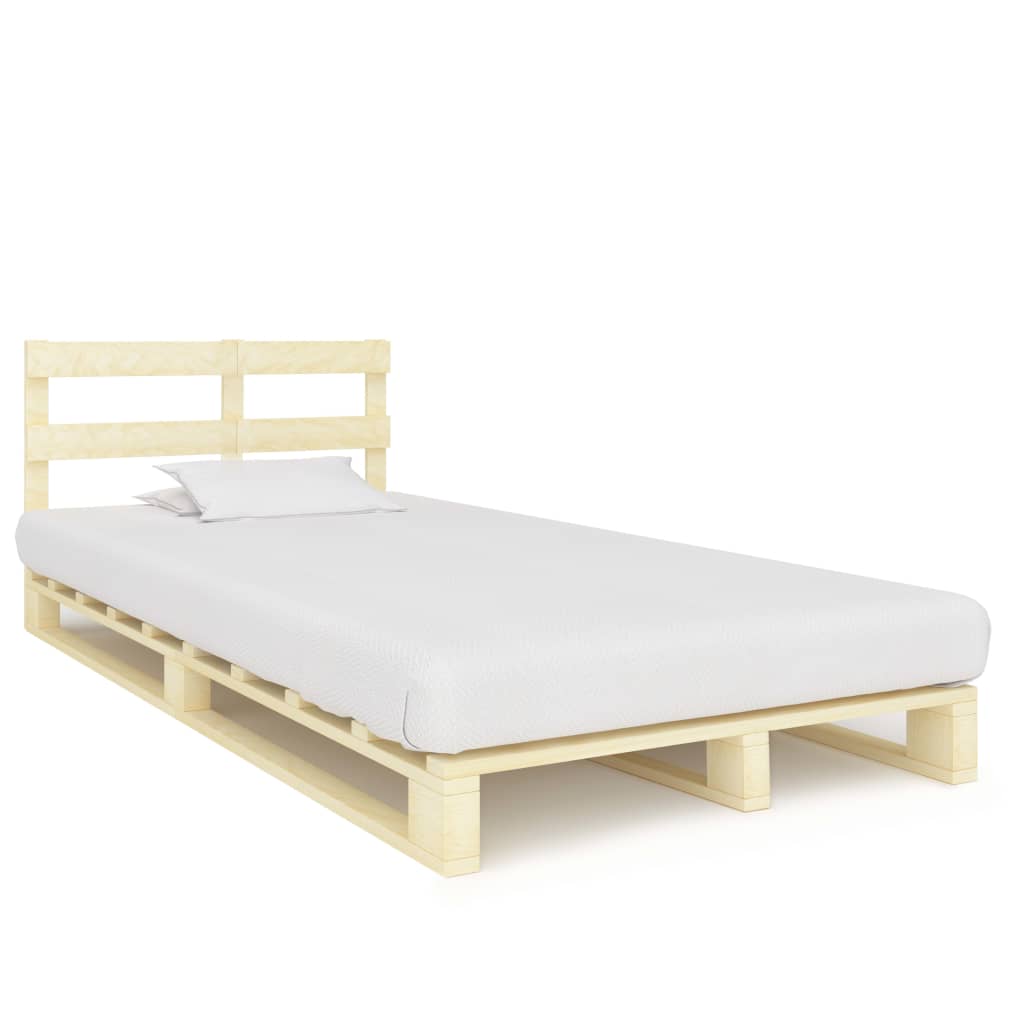 vidaXL Estructura de cama de palés madera maciza de pino 120x200 cm