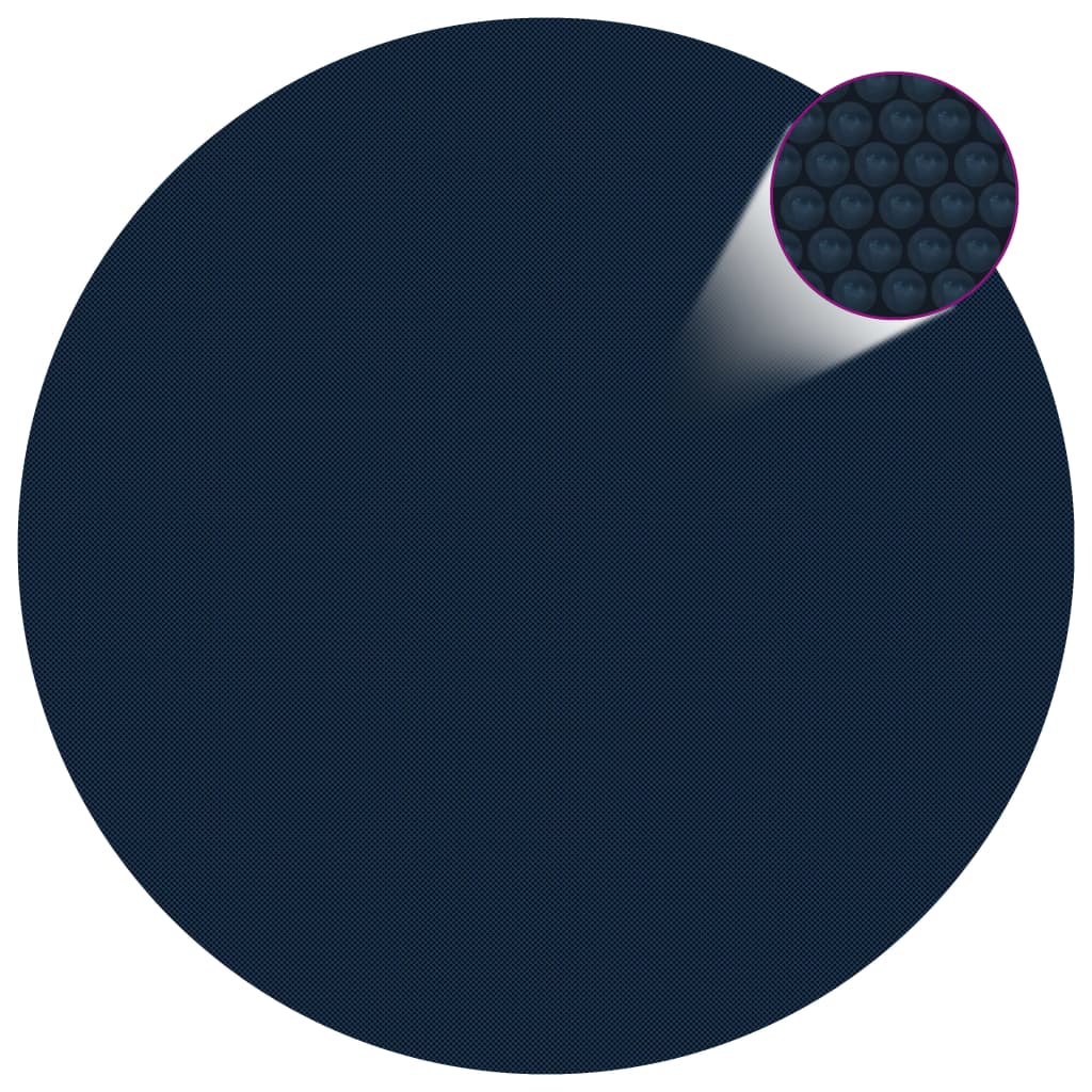 vidaXL Cubierta solar de piscina de PE flotante negro y azul 250 cm