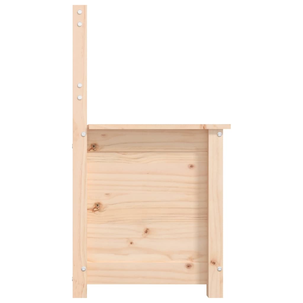 vidaXL Banco de madera maciza de pino 80x41x77 cm