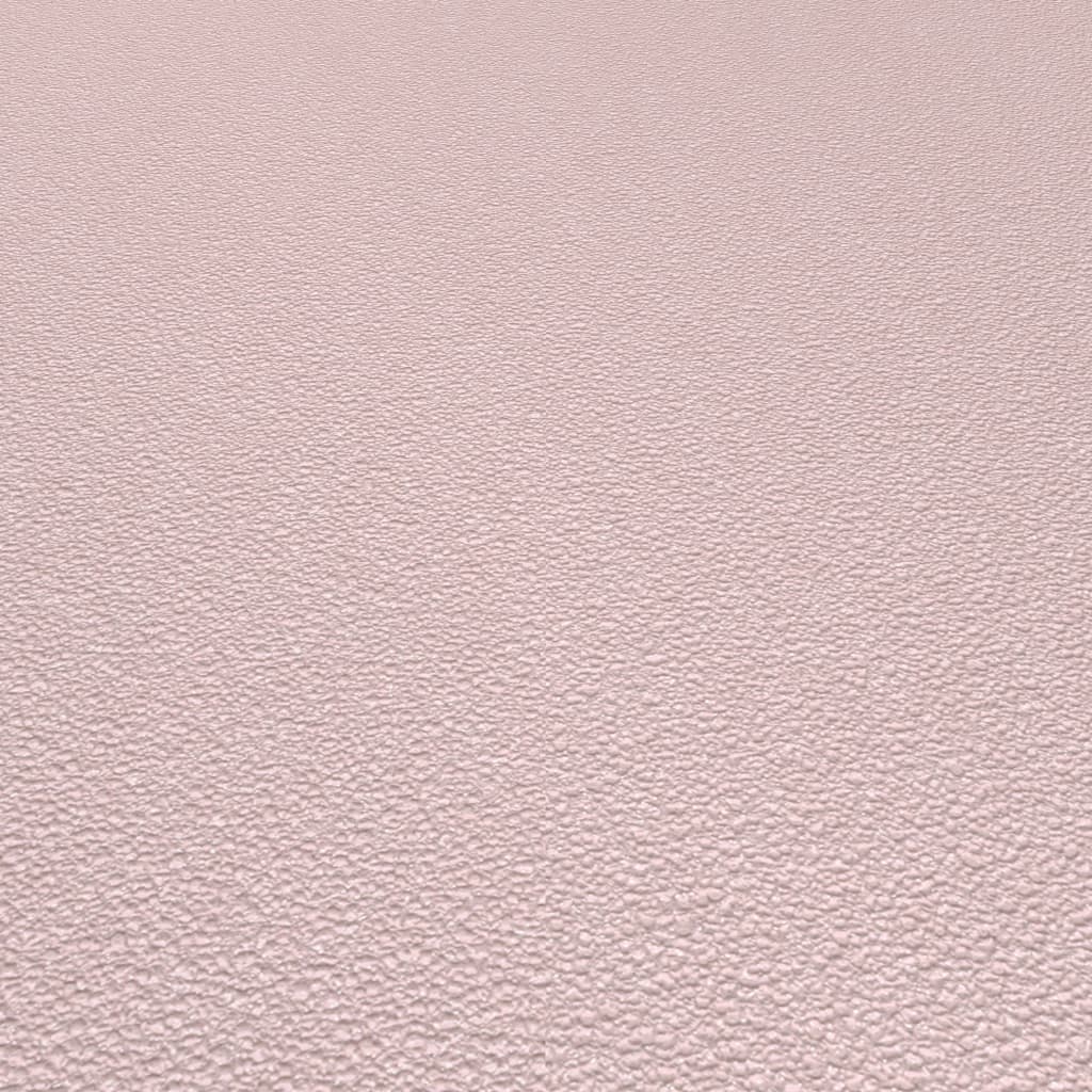 vidaXL Rollos de papel pintado no tejido 4 uds rosa brillante liso