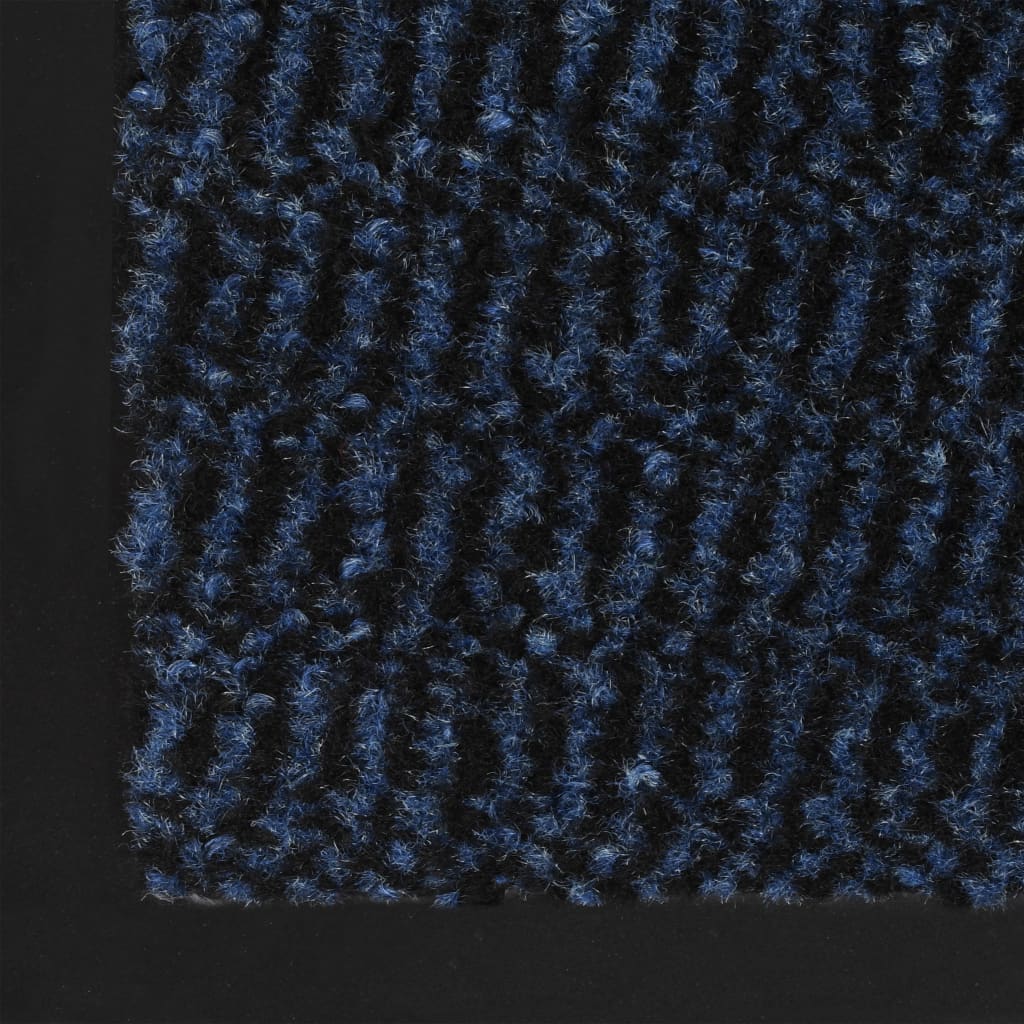 vidaXL Alfombras de entrada rectangulares de nudo 2 uds azul 90x150 cm