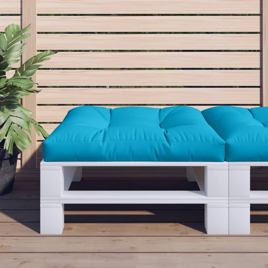 vidaXL Cojín para sofá de palets de tela azul 80x80x12 cm