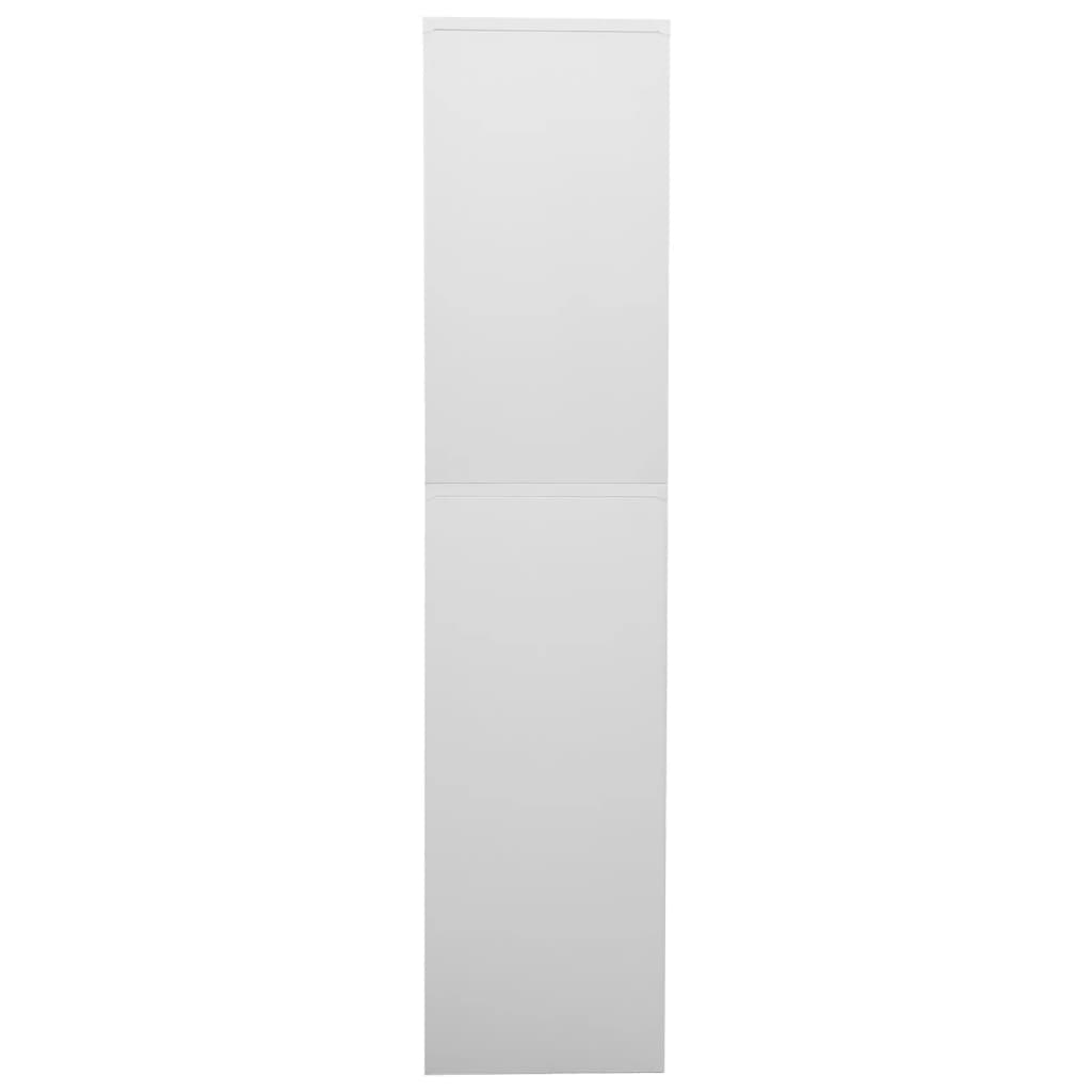 vidaXL Armario de oficina acero vidrio templado gris claro 90x40x180cm