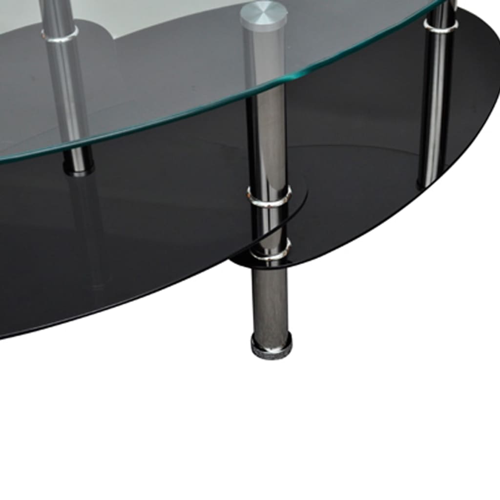 vidaXL Mesa de centro de vidrio con diseño exclusivo negra