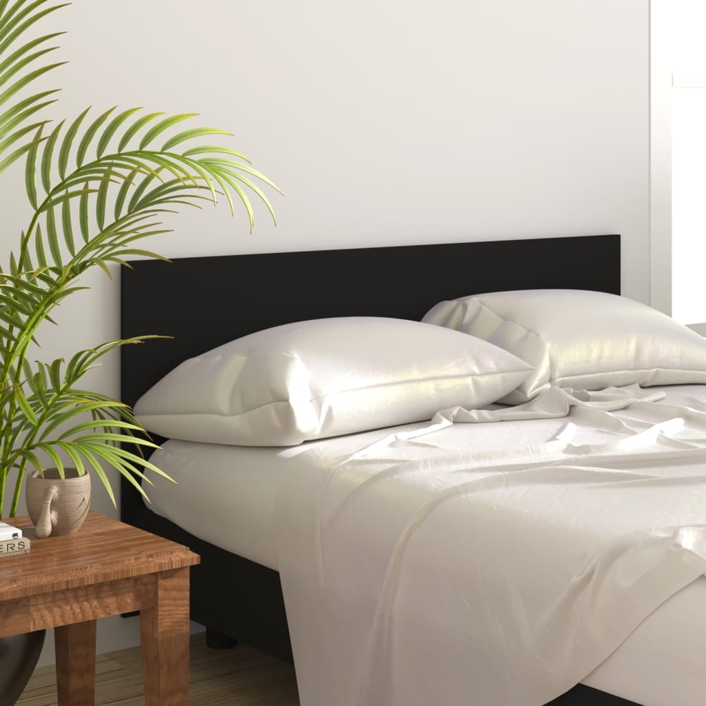 vidaXL Cabecero de cama madera contrachapada negro 160x1,5x80 cm