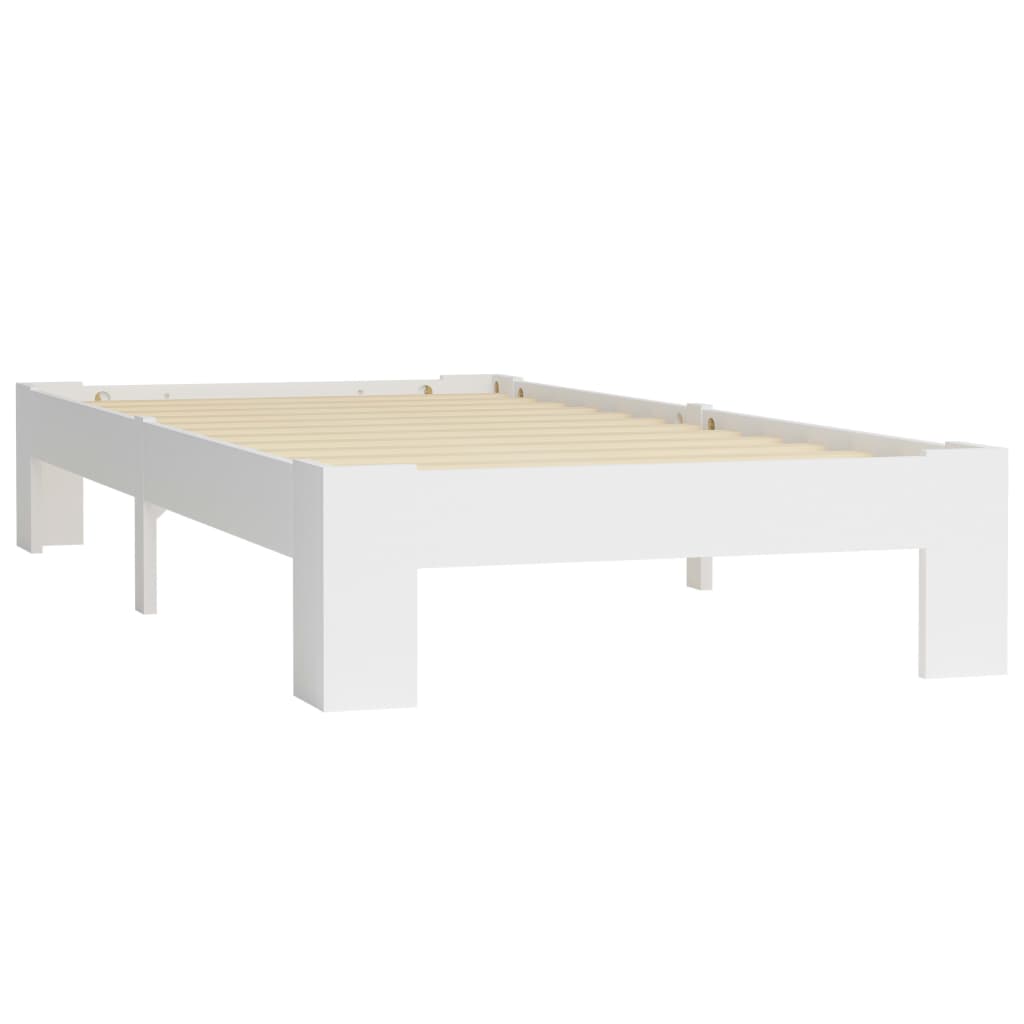 vidaXL Estructura de cama de madera maciza de pino blanco 90x200 cm
