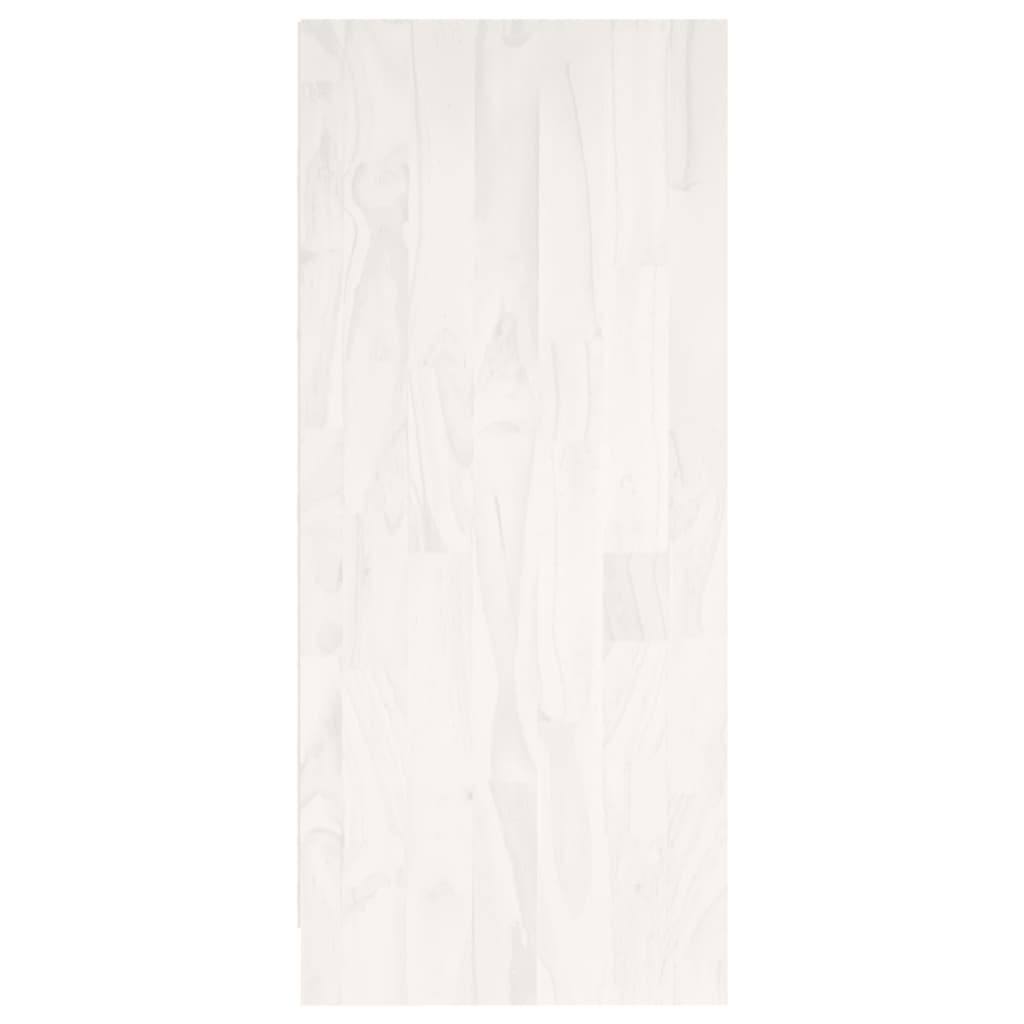 vidaXL Estantería madera maciza de pino blanco 104x33x76 cm