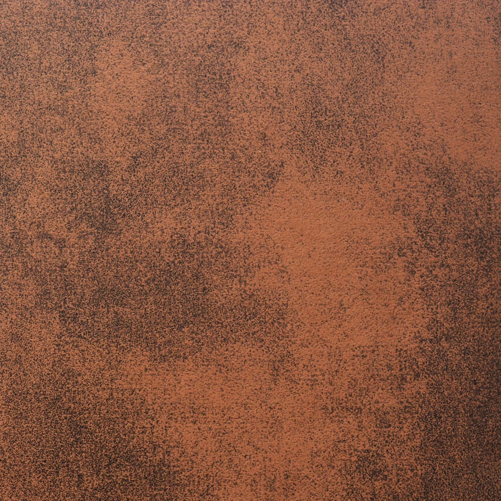 vidaXL Sofá de 2 plazas con reposabrazos de ante sintético marrón