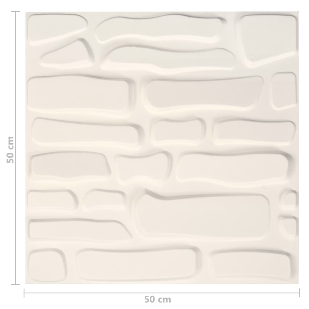 vidaXL Paneles de pared 3D 24 unidades 0,5x0,5 m 6 m²