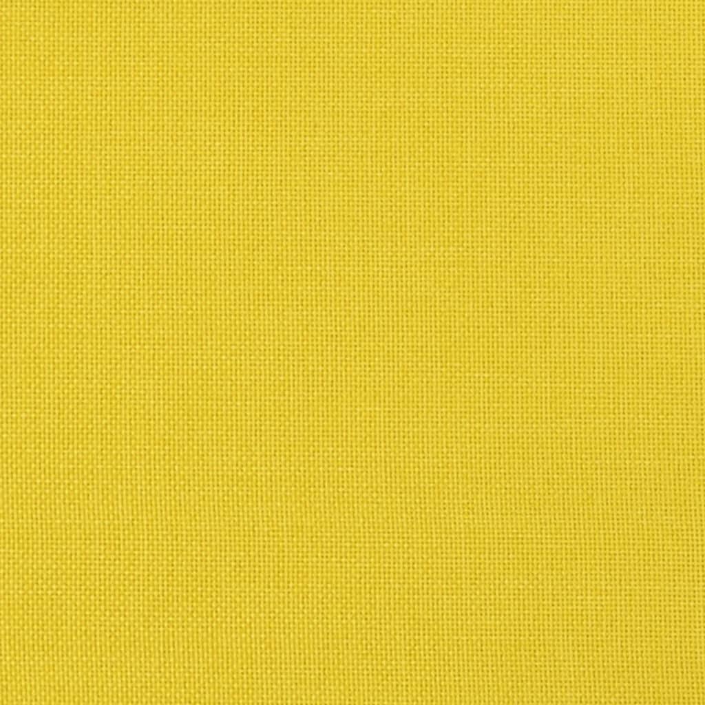 vidaXL Reposapiés de tela amarillo claro 60x50x41 cm