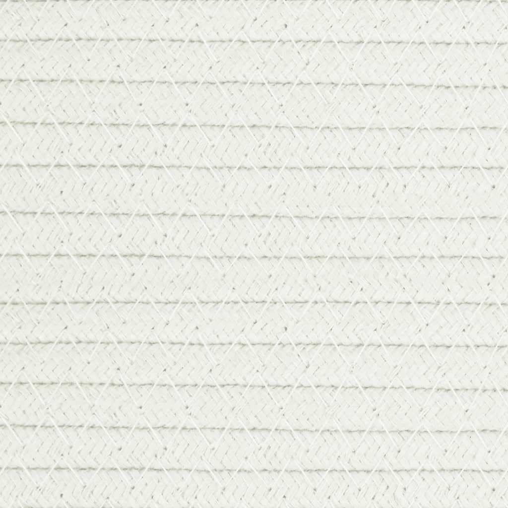 vidaXL Cesta de almacenaje algodón blanco Ø38x36 cm
