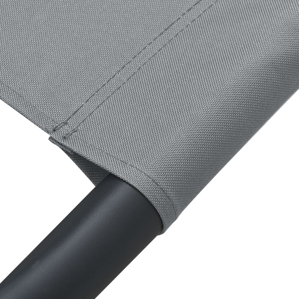 vidaXL Tumbona de acero gris 200x90 cm