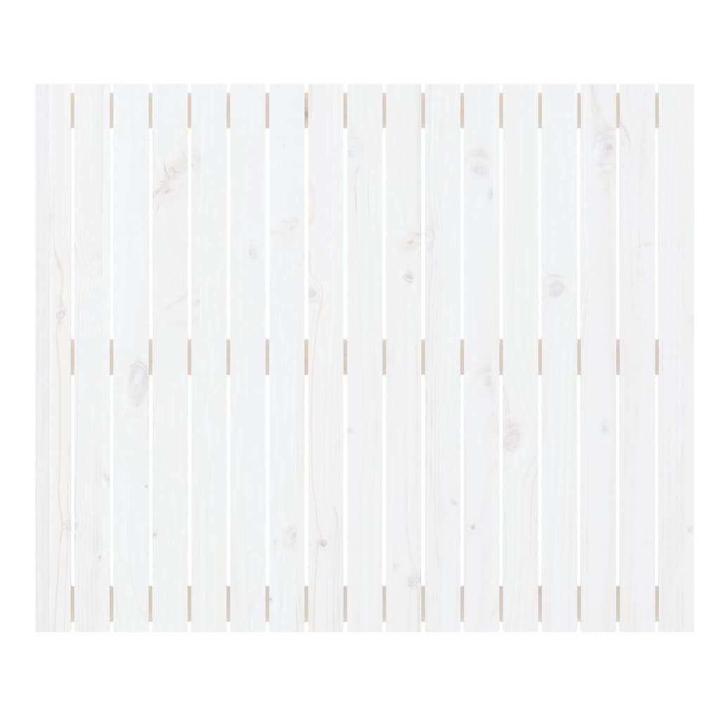 vidaXL Cabecero de cama de pared madera maciza pino blanco 108x3x90 cm