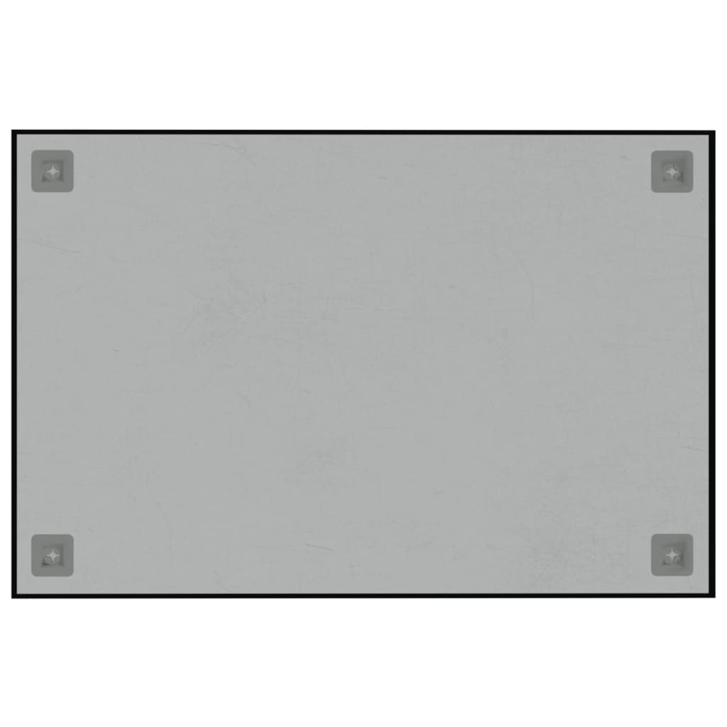 vidaXL Pizarra magnética de pared vidrio templado negro 60x40 cm
