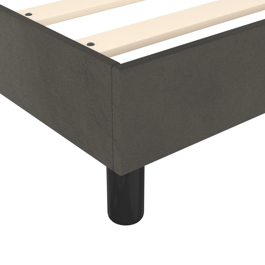 vidaXL Estructura de cama de terciopelo gris oscuro 140x190 cm