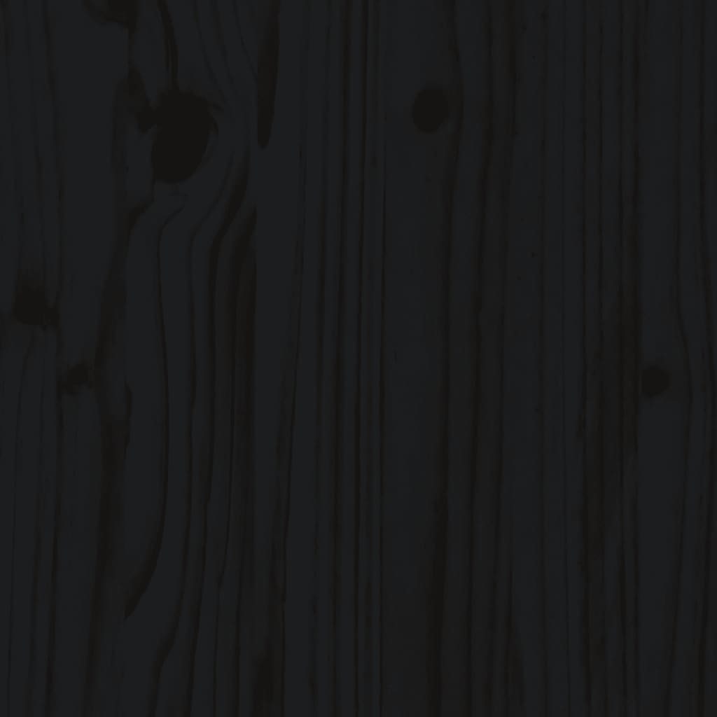 vidaXL Jardinera madera maciza de pino negro 40x40x39 cm